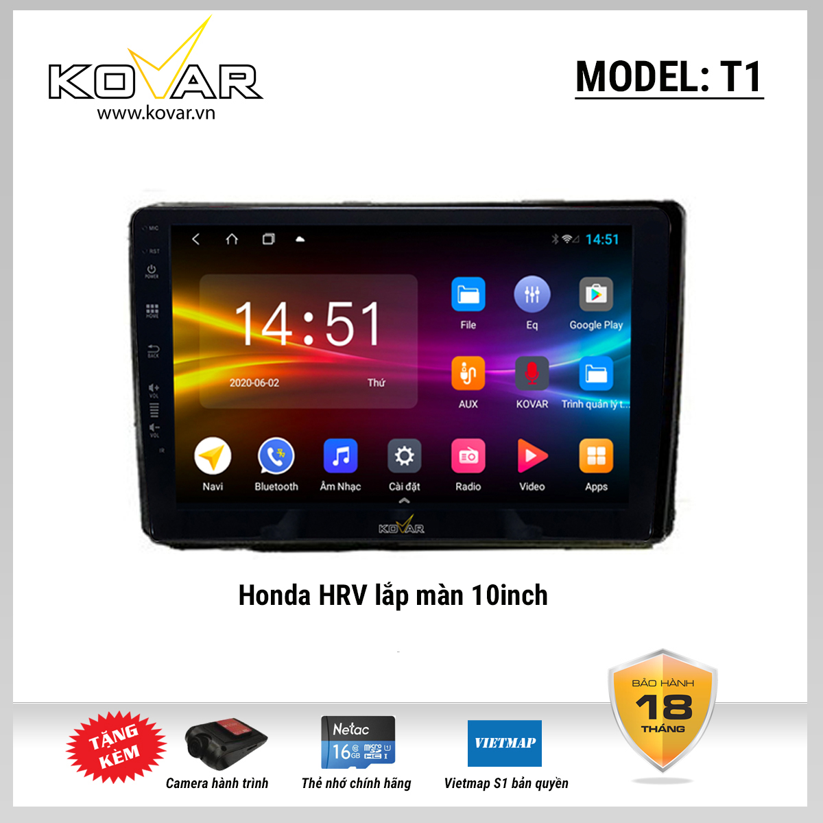 MÀN HÌNH DVD ANDROID KOVAR T1